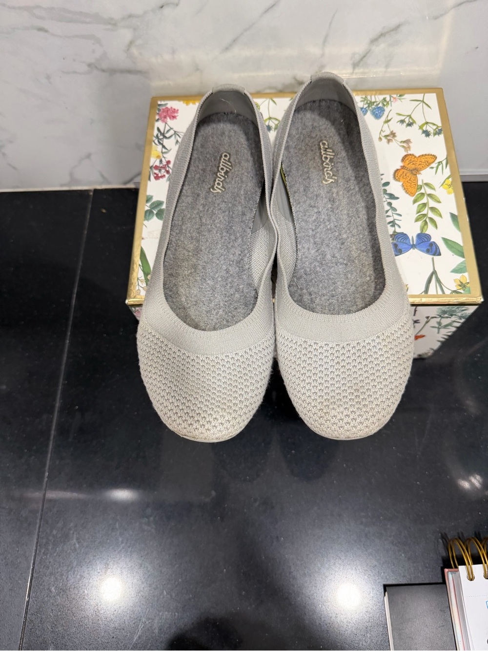 Women’s Gray Knit Ballet Flats 8.5 - Picture 5 of 6